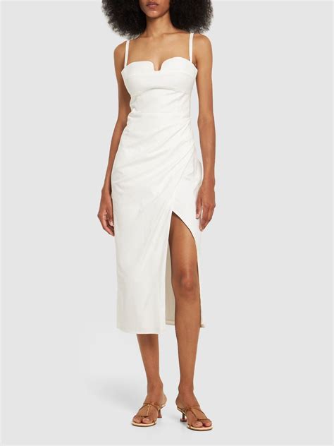 alfred dress reformation|REFORMATION Alfred draped stretch organic cotton .